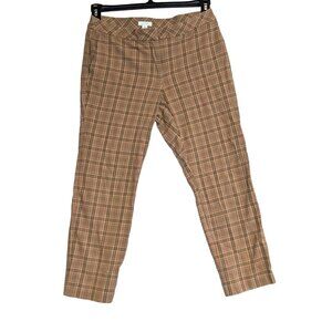 J.Jill Premium Bi-Stretch Plaid Cropped Pants Size 8 Petite